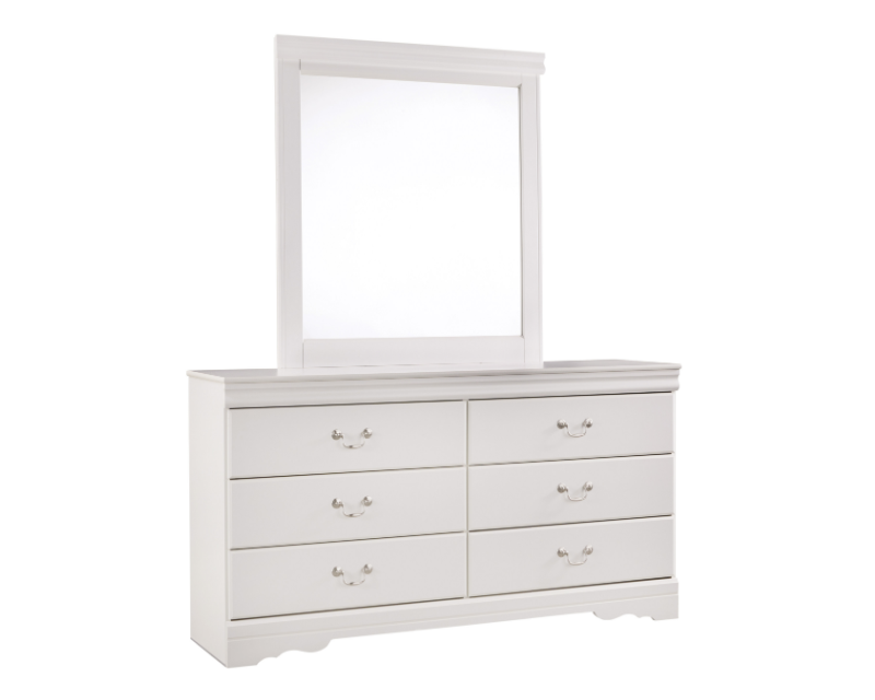 Anarasia Dresser And Mirror To, Youth White Dresser With Mirror