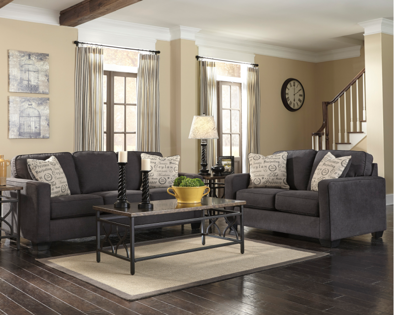 Ashley Alenya Charcoal Gray To, Charcoal Grey Living Room Sets